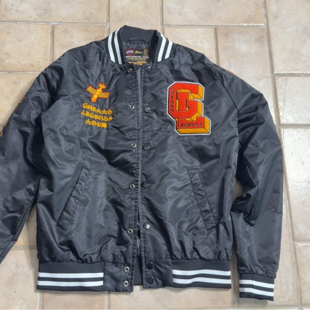 Black Varsity Jacket with Patches